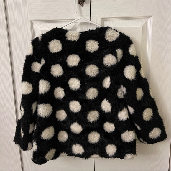 Kate spade girls polka dot jacket faux fur size 10 - Picture 2 of 2